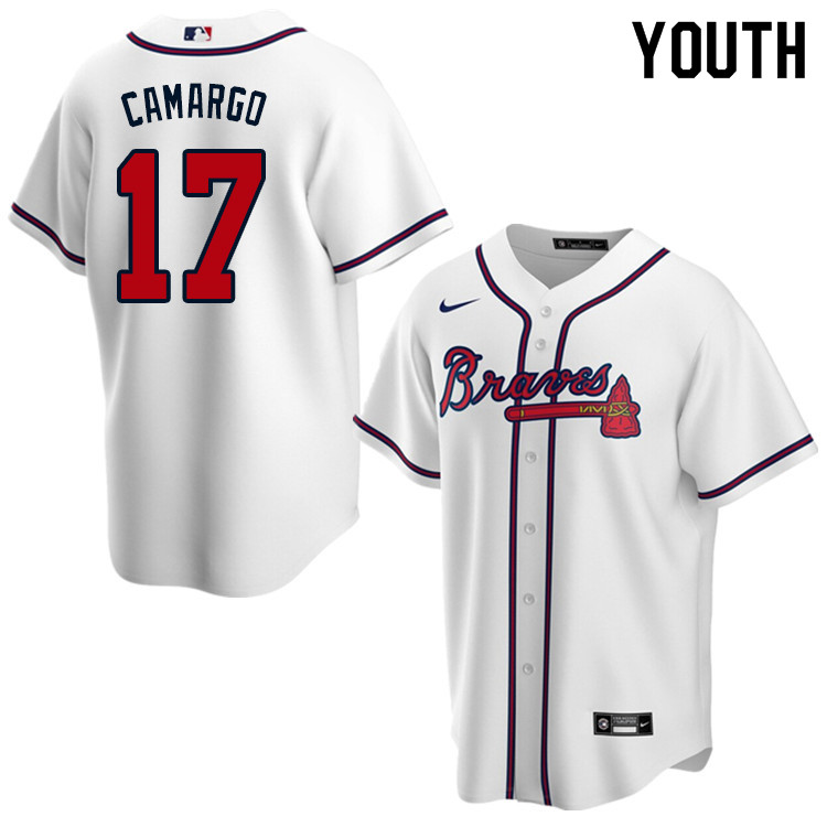 Nike Youth #17 Johan Camargo Atlanta Braves Baseball Jerseys Sale-White